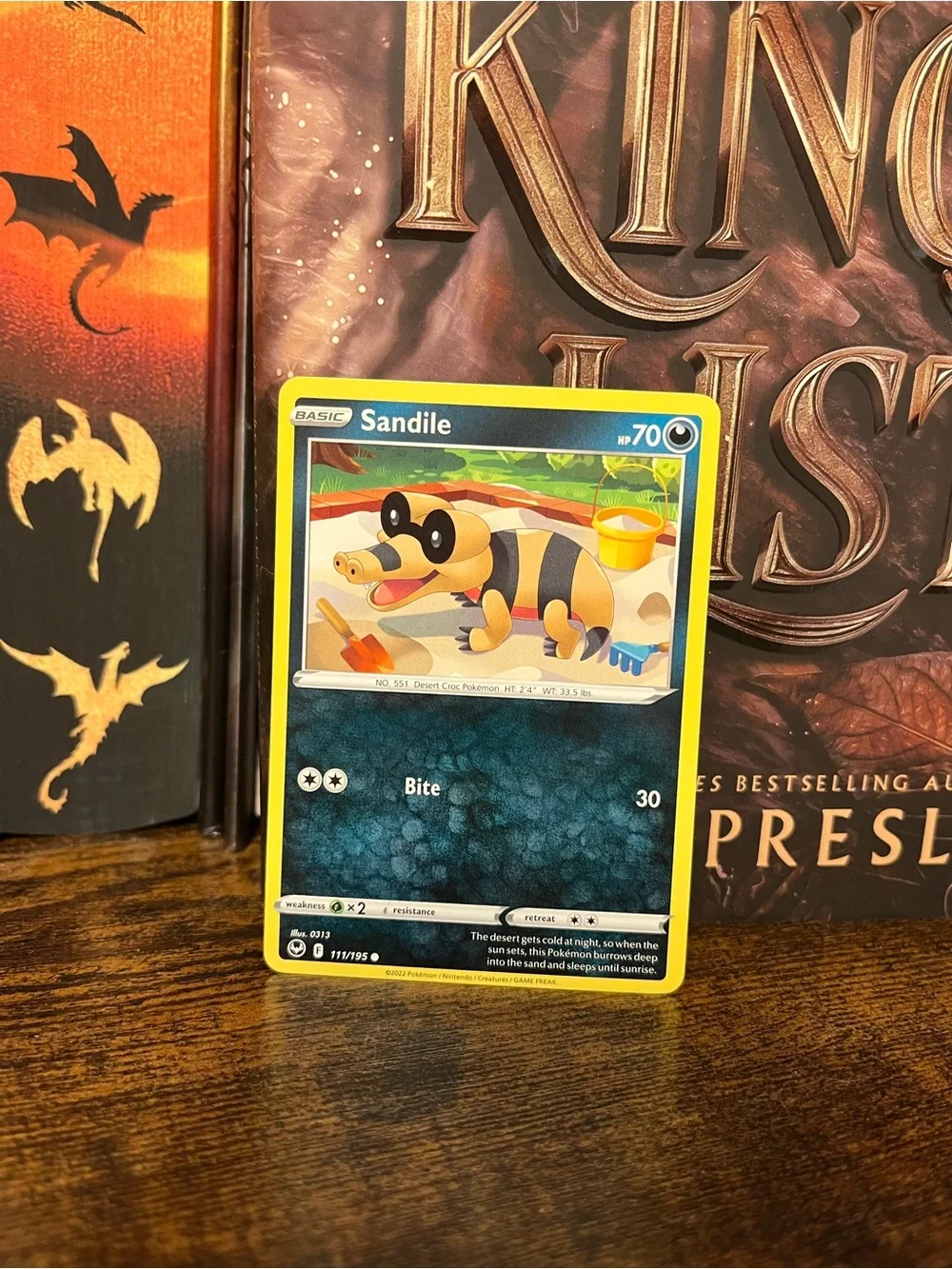 Sandile Pokemon Card Silver Tempest 111/195